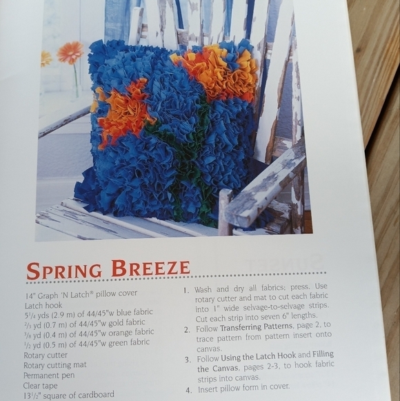 Hooked on Pillows Latch Hook Pattern Book - Picture 3 of 5